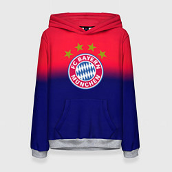 Толстовка-худи женская Бавария Мюнхен градиент, цвет: 3D-меланж