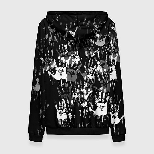 Женская толстовка Ювентус текстура руки краски / 3D-Черный – фото 2