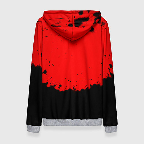 Женская толстовка Манчестер Юнайтед краски брызги / 3D-Меланж – фото 2