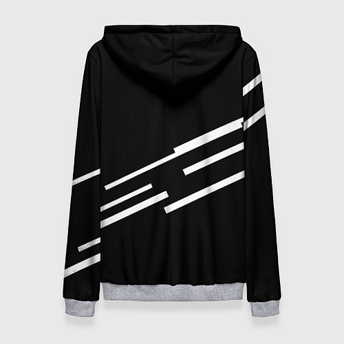 Женская толстовка Реал Мадрид полосы текстура линии / 3D-Меланж – фото 2