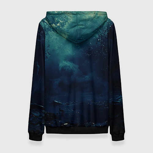 Женская толстовка Тыква призрак / 3D-Черный – фото 2