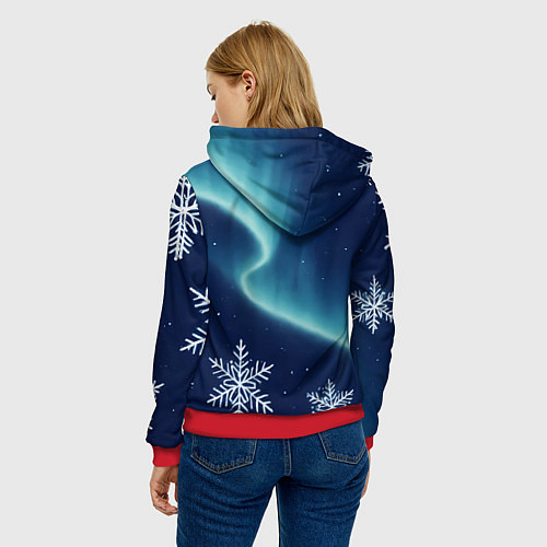 Женская толстовка С новым годом 2026 - лошадь / 3D-Красный – фото 4