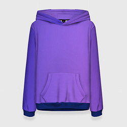 Толстовка-худи женская Color purple gradient, цвет: 3D-синий
