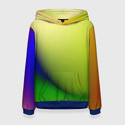 Толстовка-худи женская The color is multicolored, цвет: 3D-синий