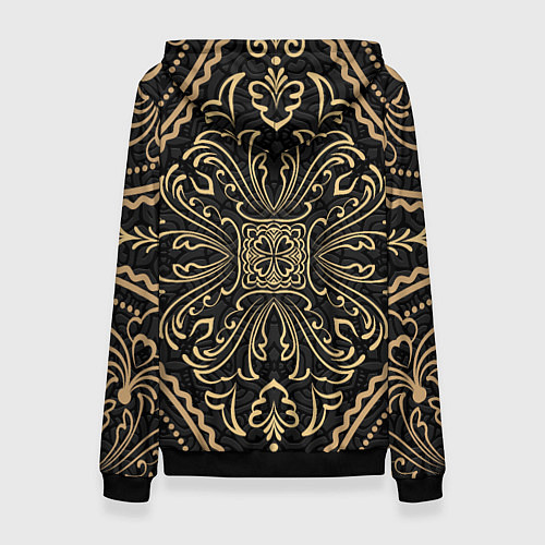 Женская толстовка Орнамент славянский позолота / 3D-Черный – фото 2