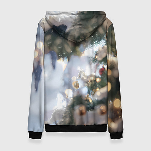 Женская толстовка Лошадка в свитере / 3D-Черный – фото 2