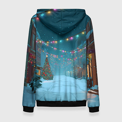 Женская толстовка Новогодняя лошадка 2026 год / 3D-Черный – фото 2