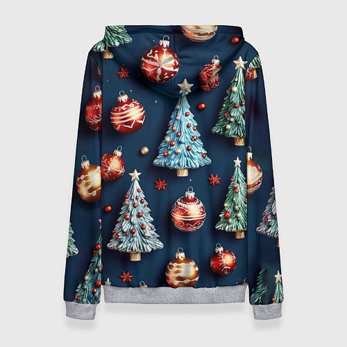 Женская толстовка Новгодний паттерн / 3D-Меланж – фото 2