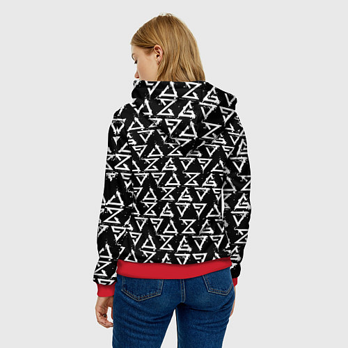 Женская толстовка Juventus pattern Witcher / 3D-Красный – фото 4