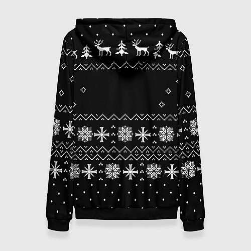 Женская толстовка Ювентус новый год текстура / 3D-Черный – фото 2