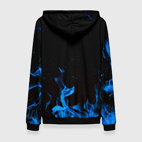 Женская толстовка Наполи синий огонь / 3D-Черный – фото 2