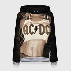 Толстовка-худи женская AC/DC Girl, цвет: 3D-меланж