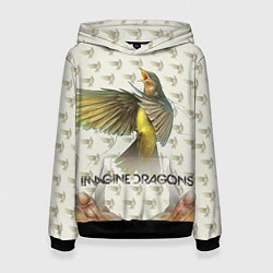 Толстовка-худи женская Imagine Dragons: Fly, цвет: 3D-черный