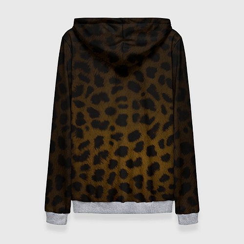 Женская толстовка Рык леопарда / 3D-Меланж – фото 2