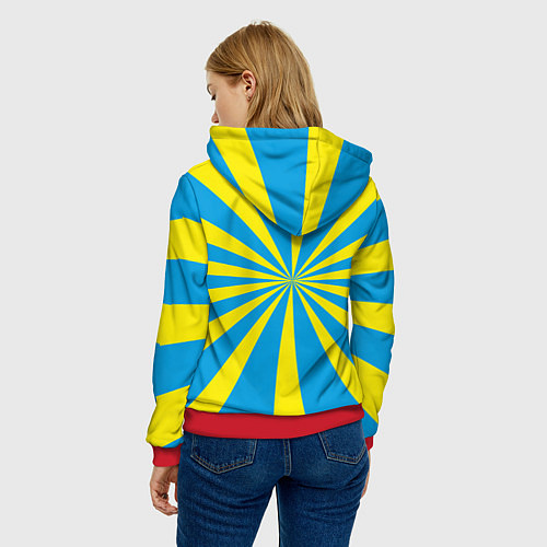 Женская толстовка Флаг ВВС / 3D-Красный – фото 4