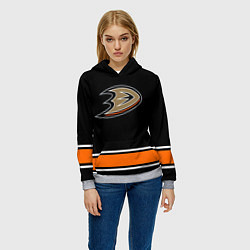 Толстовка-худи женская Anaheim Ducks Selanne, цвет: 3D-меланж — фото 2