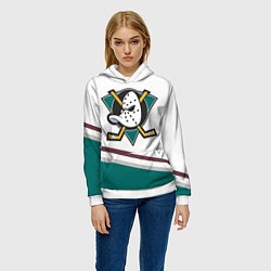 Толстовка-худи женская Anaheim Ducks Selanne, цвет: 3D-белый — фото 2
