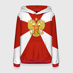 Толстовка-худи женская Флаг ВВ, цвет: 3D-красный