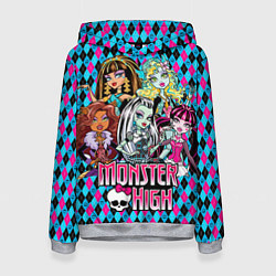 Толстовка-худи женская Monster High, цвет: 3D-меланж