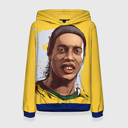Толстовка-худи женская Ronaldinho Art, цвет: 3D-синий