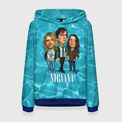 Толстовка-худи женская Nirvana: Water, цвет: 3D-синий