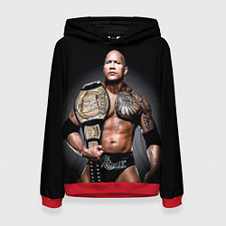 Толстовка-худи женская Dwayne Johnson, цвет: 3D-красный