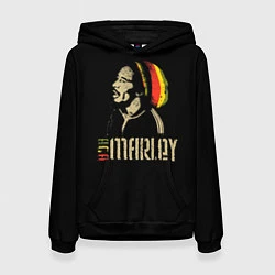 Толстовка-худи женская Bob Marley, цвет: 3D-черный