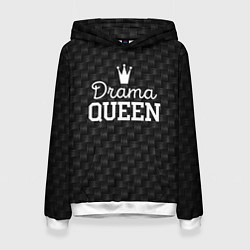 Толстовка-худи женская Drama queen, цвет: 3D-белый