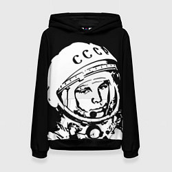 Толстовка-худи женская Гагарин, цвет: 3D-черный