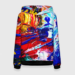 Толстовка-худи женская Краска, цвет: 3D-черный