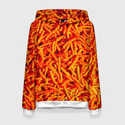 Толстовка-худи женская Морковь, цвет: 3D-белый