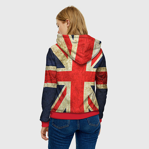 Женская толстовка Великобритания / 3D-Красный – фото 4