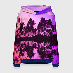 Толстовка-худи женская Hawaii dream, цвет: 3D-синий
