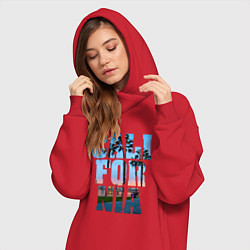 Женское худи-платье California Dreams, цвет: красный — фото 2