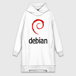 Женское худи-платье Debian, цвет: белый