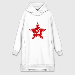 Женская толстовка-платье Звезда СССР