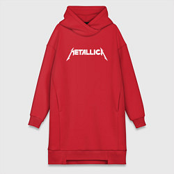 Женское худи-платье Metallica, цвет: красный