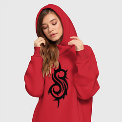 Женское худи-платье Slipknot, цвет: красный — фото 2