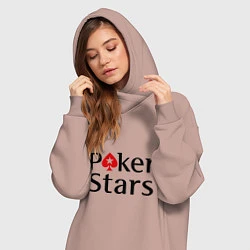 Женское худи-платье Poker Stars, цвет: пыльно-розовый — фото 2