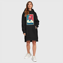 Женское худи-платье Zoidberg: Why not?, цвет: черный — фото 2