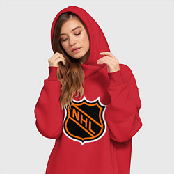 Женское худи-платье NHL, цвет: красный — фото 2