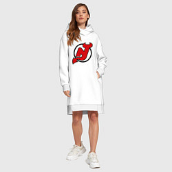 Женское худи-платье New Jersey Devils, цвет: белый — фото 2