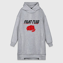 Женское худи-платье Fight Club, цвет: меланж