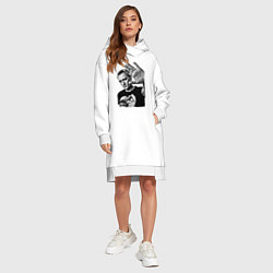 Женское худи-платье Paul van Dyk: Retro style, цвет: белый — фото 2
