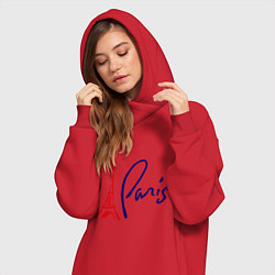 Женское худи-платье I Paris, цвет: красный — фото 2