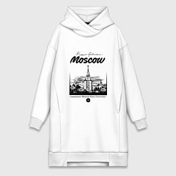 Женское худи-платье Moscow State University, цвет: белый