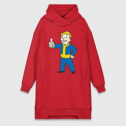 Женское худи-платье Fallout Boy, цвет: красный