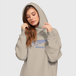 Женское худи-платье Subaru world rally team, цвет: миндальный — фото 2