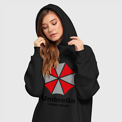 Женское худи-платье Umbrella corporation, цвет: черный — фото 2