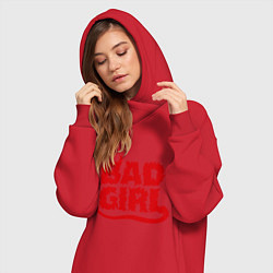 Женское худи-платье Bad Girl, цвет: красный — фото 2